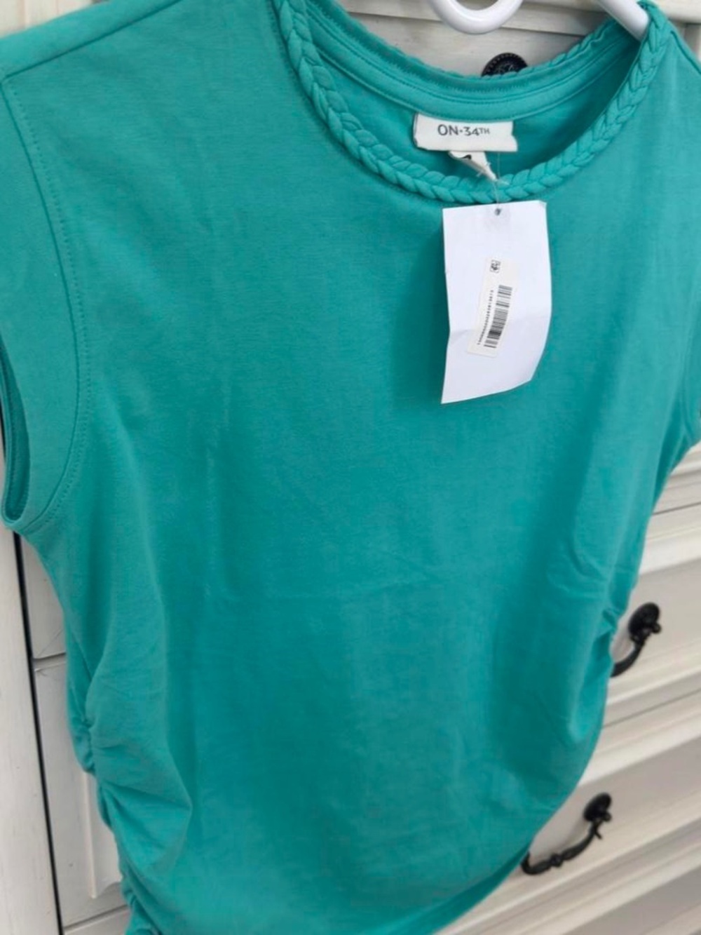 NWT Aqua Braided Neck Knit Top XS Macy’s
